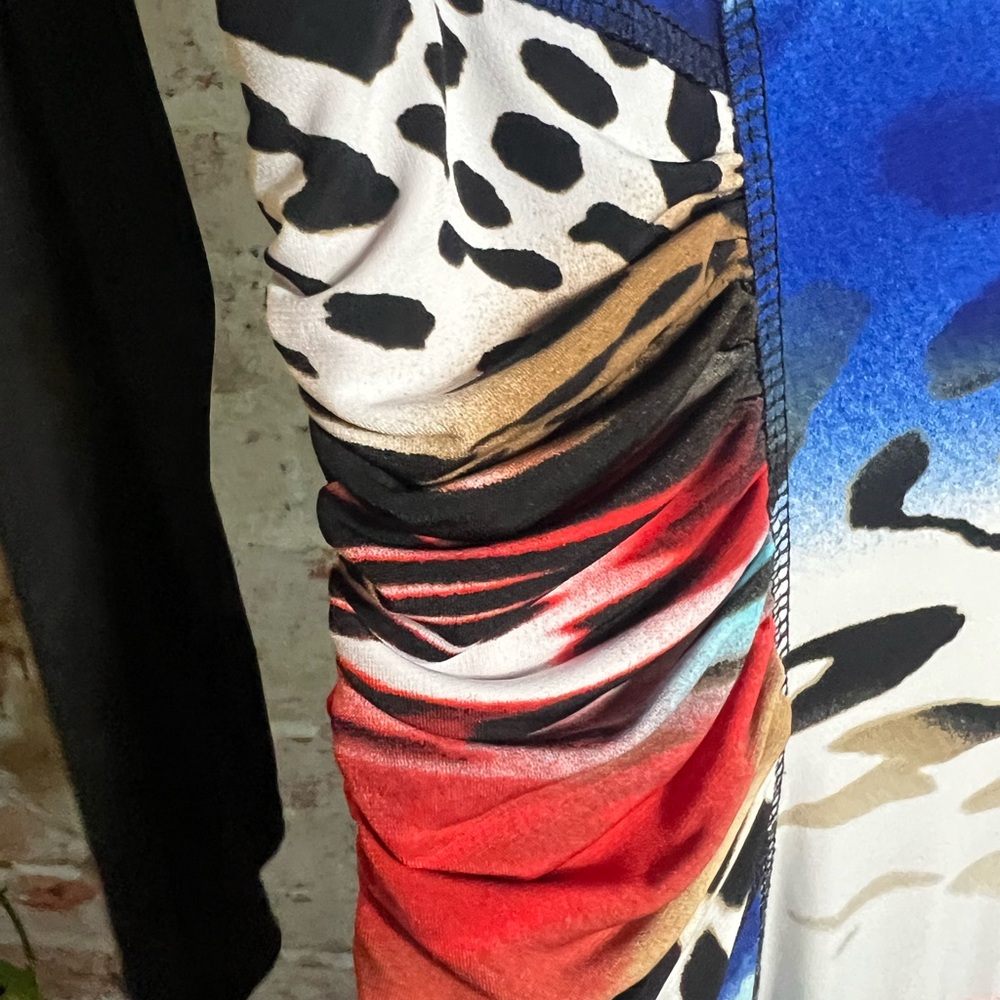 Multicolor multi print Midi length Dress
